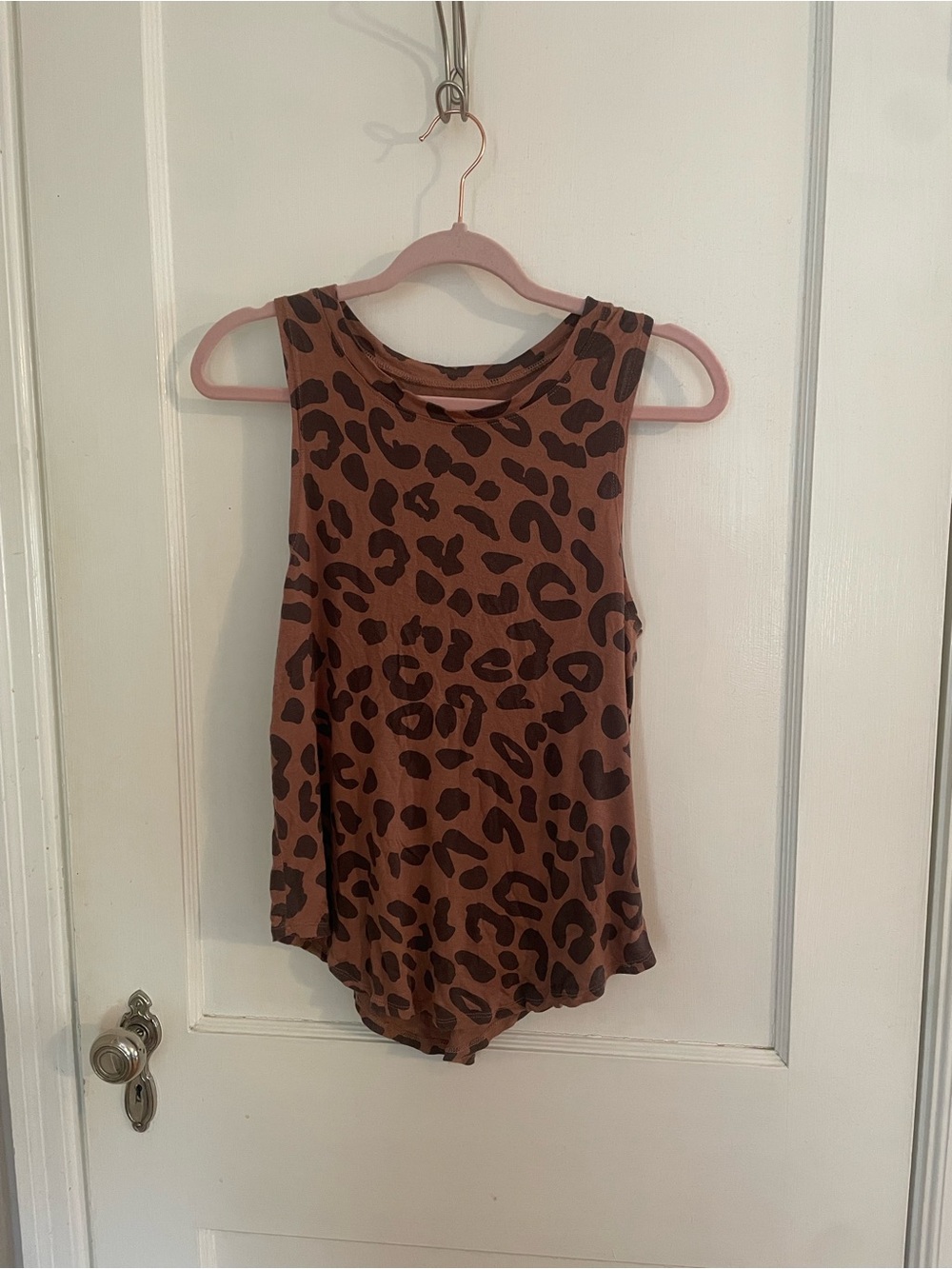 Grayson Threads Brown Leopard Print Sleeveless Tank Top
